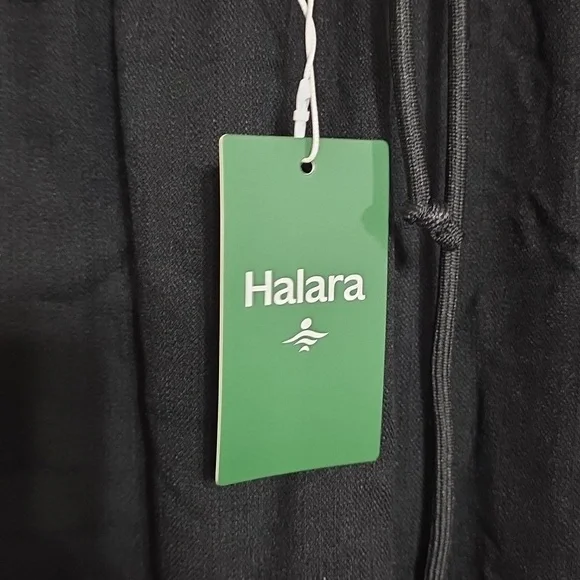 NWT Halara Womens Pants Black Wide Leg Elastic/Drawstring Pockets Lightweight XL - Picture 4 of 12